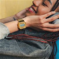 Watch Casio Casio Vintage in Steel yellow gold plated A168WG-9WDF - A168WG-9WDF
